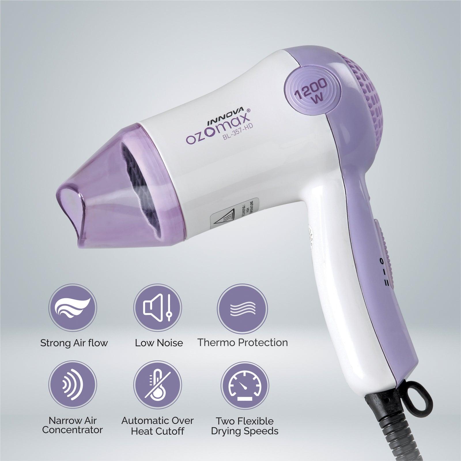 Buy Compact Hairdryer for Travel and Daily Grooming for Girls- Ozomax