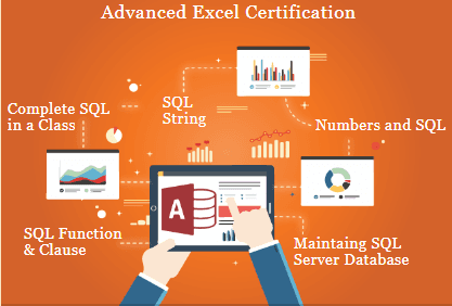 Advanced Excel Training in Adarsh Nagar, Delhi, SLA Institute, MS Access & SQL, VBA/Macros, Tableau, Power BI, 100% Job, Free Demo Classes
