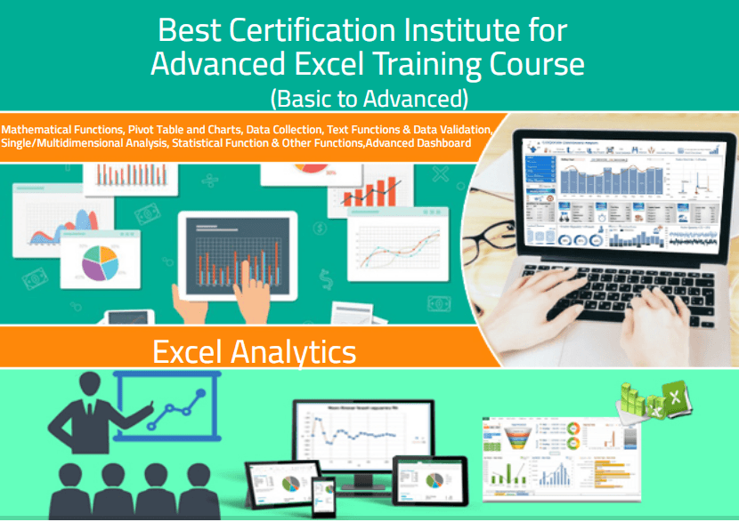 Excel Training Course in Delhi,110027. Best Online Live Advanced Excel Training in Vadodara by IIT Faculty , [ 100% Job in MNC] June Offer'24, Learn Excel, VBA, MIS, Tableau, Power BI, Python Data Science and ThoughtSpot Analytics, Top Training Center in 