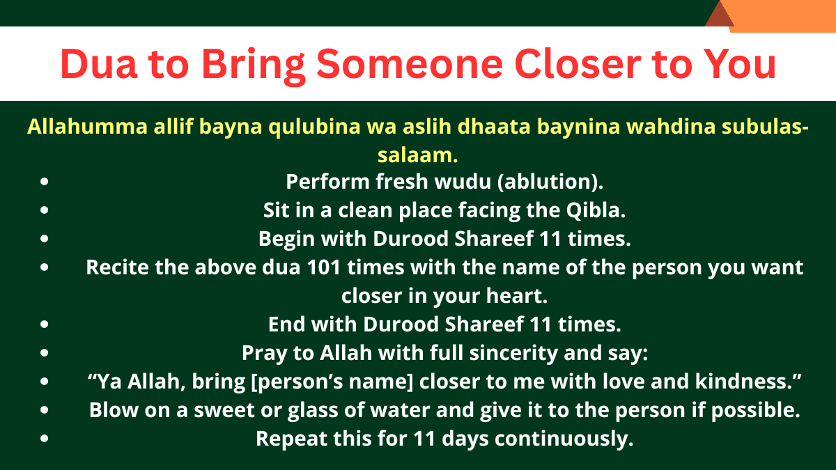 Dua to Bring Someone Closer to You