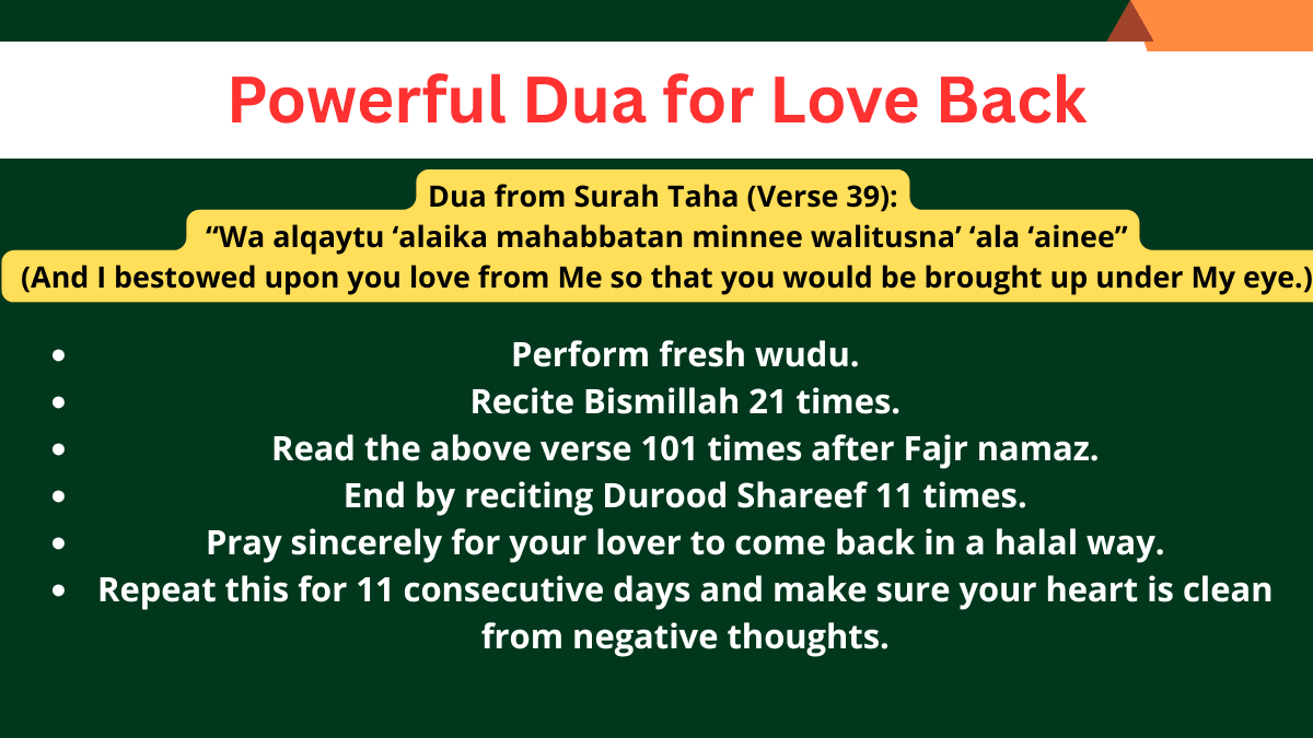Dua for Love Back