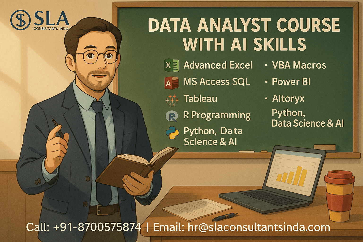 Data Analyst Course in Delhi with AI Skills, From Classroom to Corporate – Fast!, Upskills with AI  for 2026, by SLA Consultants India,