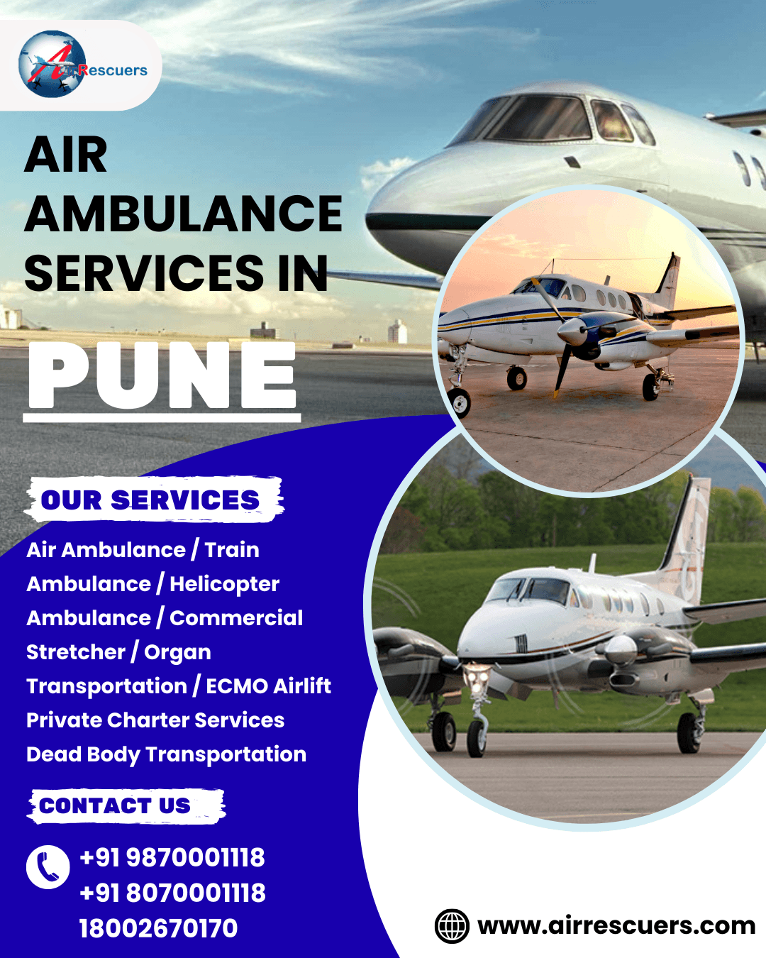 24/7 Air Ambulance Pune: Fast and Safe